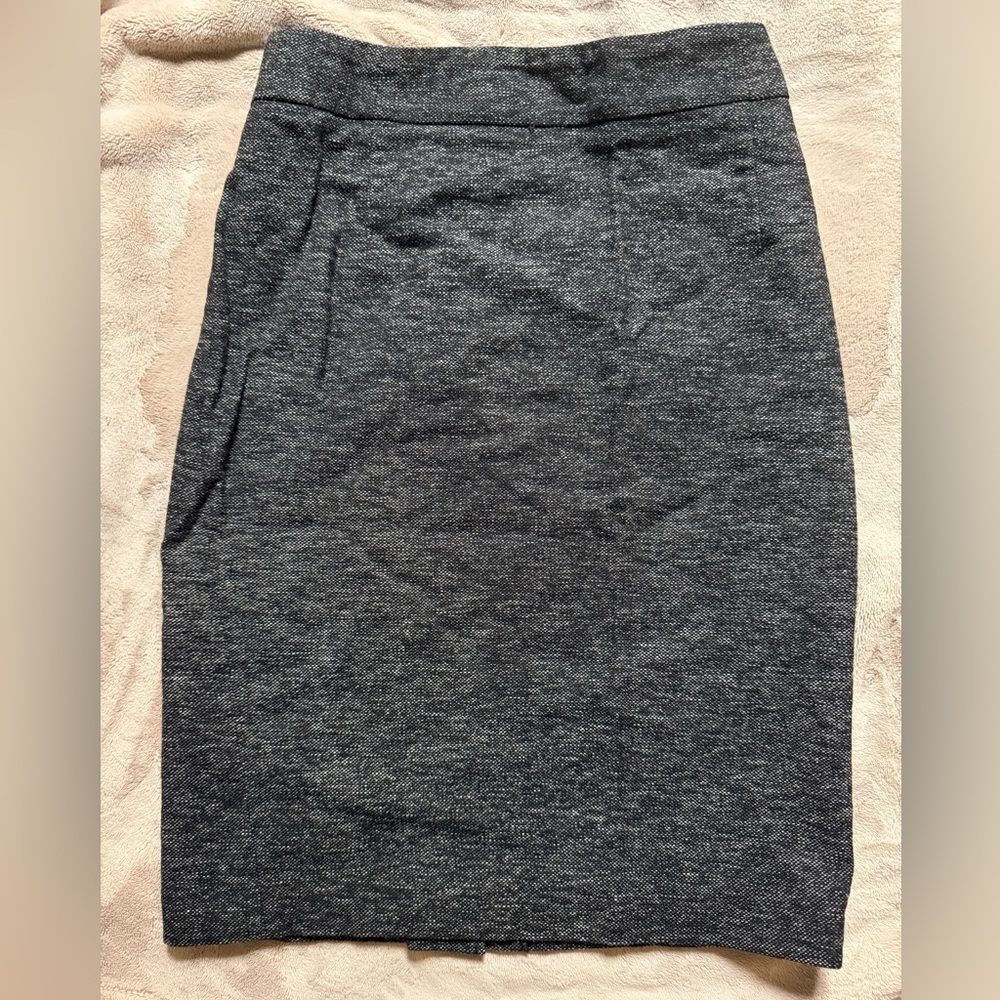 Women’s Wool Charcoal Short Pencil Skirt